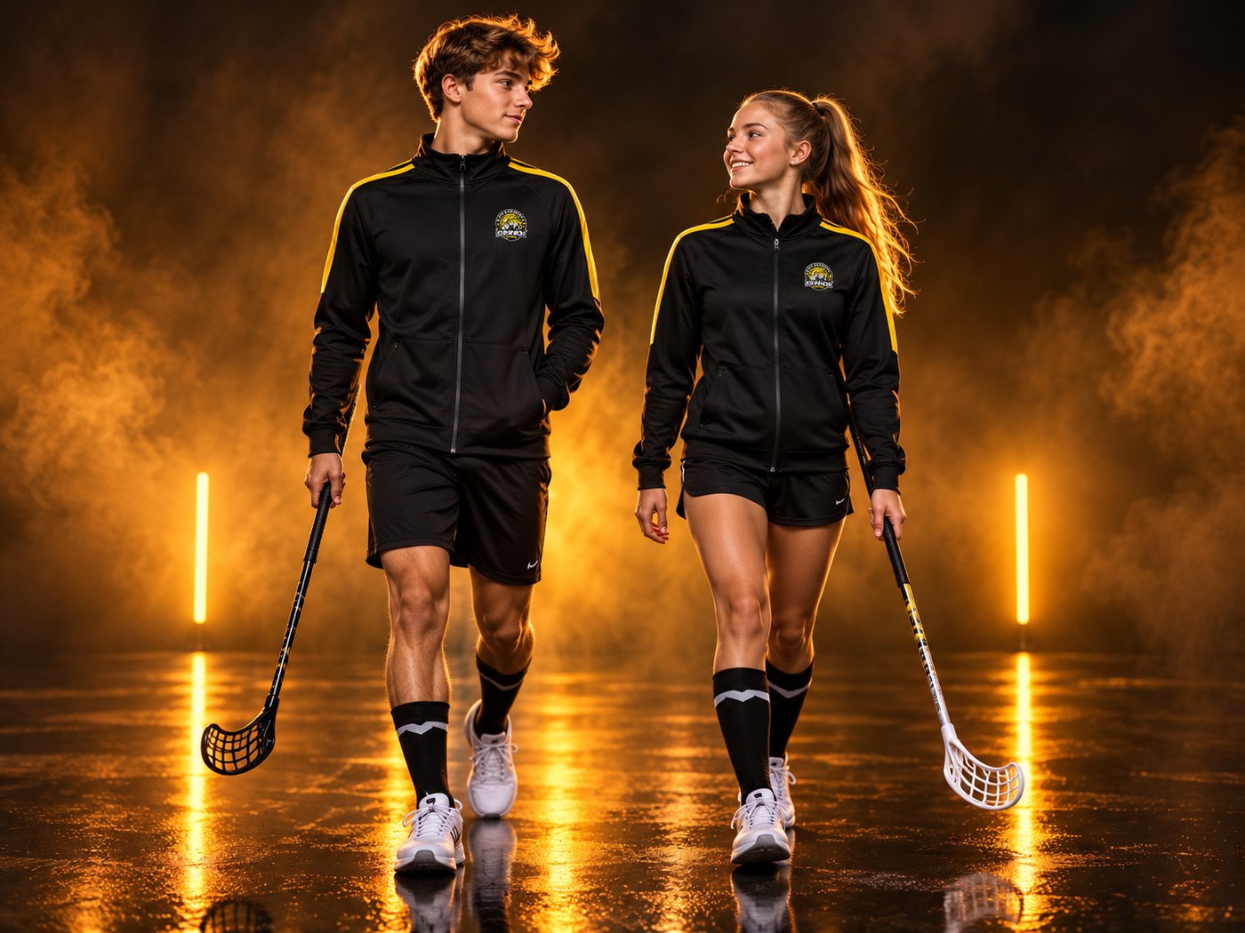 Sportovní bunda s klubovým logem – černá